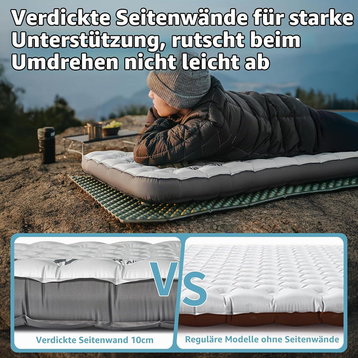 Naturehike Isomatte 6,5R Wert Camping Isomatte, Aufblasbare Campingmatte, Tragbare Isomatte, Einzels