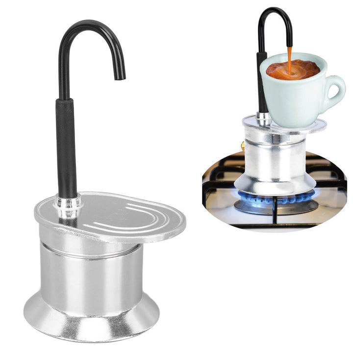 Moka Espressokocher 50 ml Edelstahl 1 Tasse Einrohr