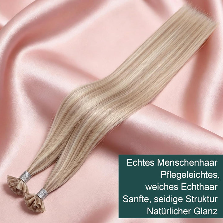 Easyouth Bonding Extensions Echthaar Blond Utip Extensions Echthaar Blond Bondings Echhtaar Extensio