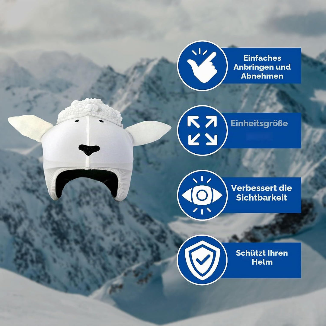 Coolcasc Weiss Schafe Multisport helmüberzug