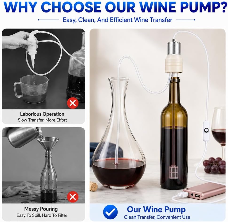 Elektrische Weinpumpe, Bier Siphon 1 Meter Set
