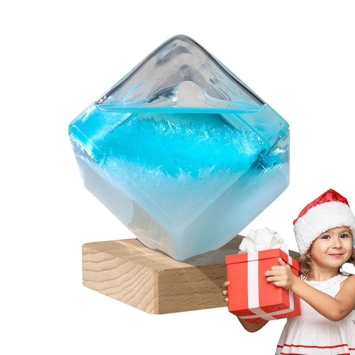 Sturm Glass Wetterstation, Sturm Glass Wettervorhersager,Sturmglas Wettervorhersageglas 8cm Wettervo