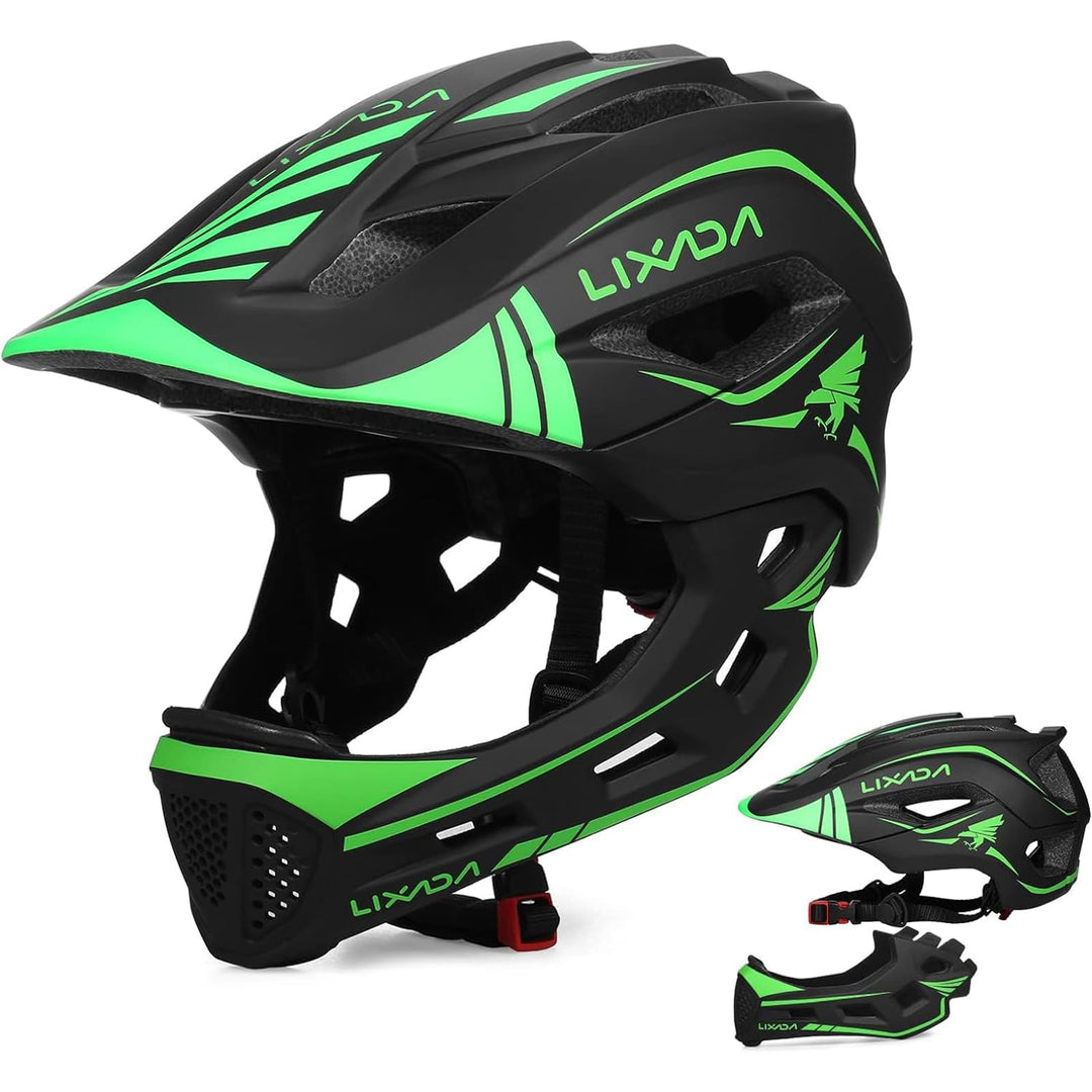 Lixada Fahrradhelm Kinder Helm Fullface Abnehmbar Unisex 52-58cm Children&