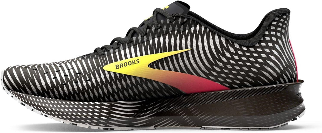 Brooks Herren Hyperion Time Laufschuh 43 EU Schwarz Rosa Gelb, 43 EU Schwarz Rosa Gelb