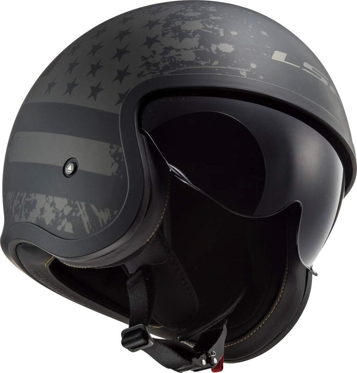 LS2, Jethelme motorrad Spitfire Black Flag, L L Schwarz, L Schwarz