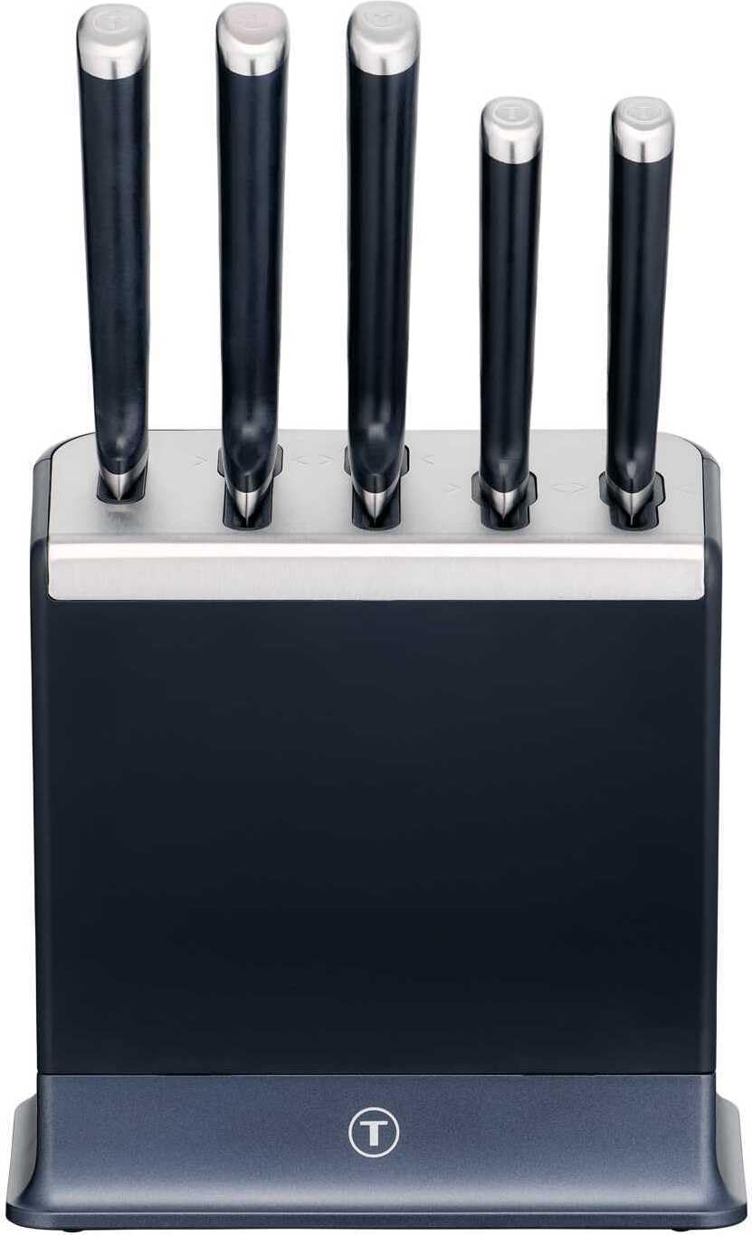 Tefal EverSharp K297S644 – Messerset – 5-teilig – Messerblock mit integriertem Schärfer – Selbstschä