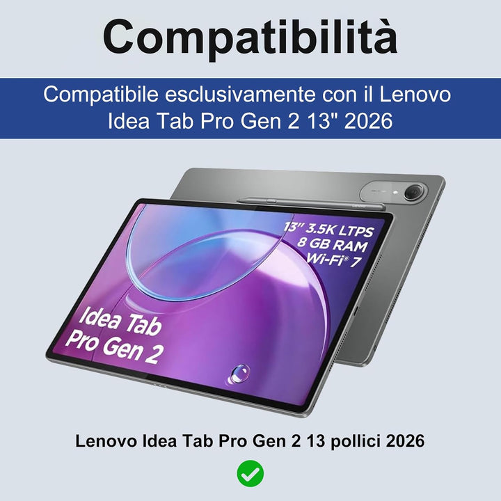 FOGARI Hülle Tastatur für Lenovo Idea Tab Pro Gen 2 13 Zoll 2026 Rosa Lenovo Idea Tab Pro Gen 2, Ros