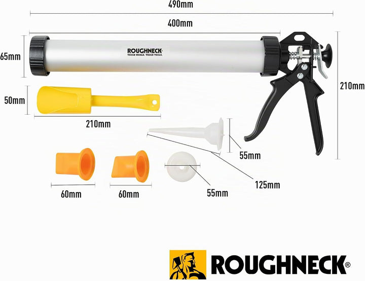 Roughneck 32100 Mörtelspritze 1 Silber/Schwarz, 1 Silber/Schwarz