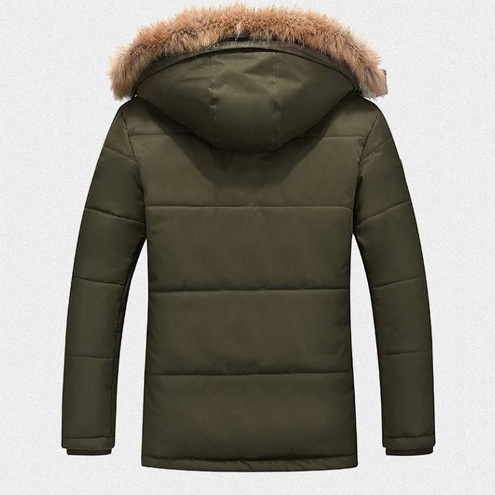 Zhiyao Winterparka Herren Parka Jacke Gefüttert Winterjacke Warme Jacke Outdoor Kapuzenjacke Winddic