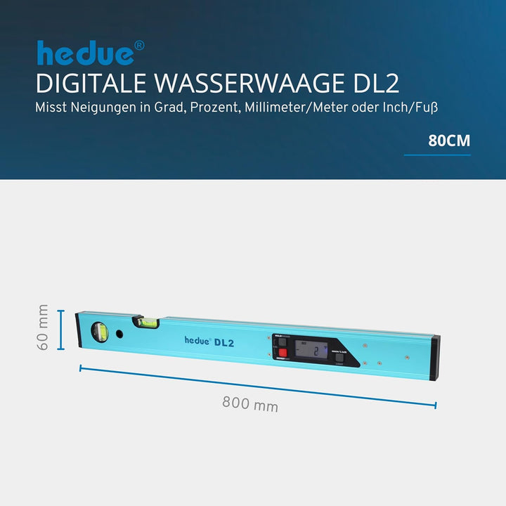 hedue Digitale Wasserwaage DL2 80 cm, M554