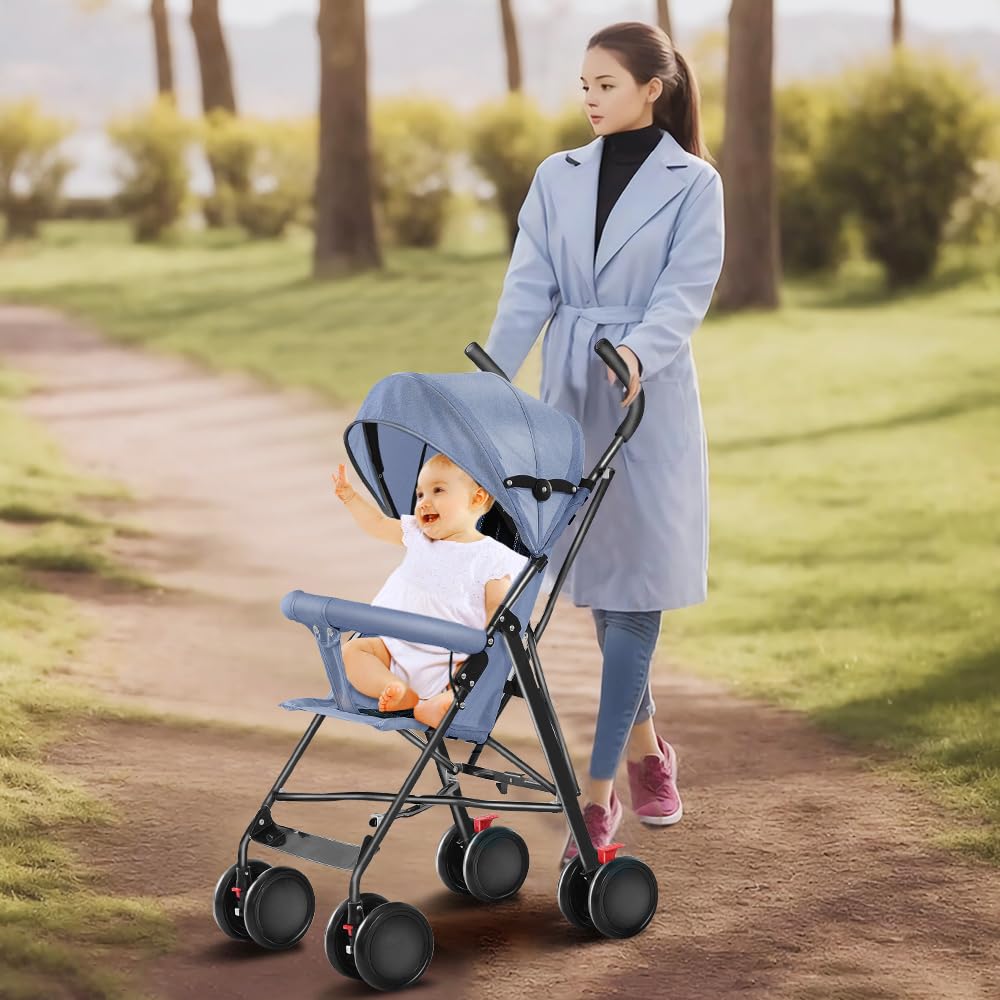 Buggy, Kinderbuggy, Kinderwagen Zusammenklappbar, Reise-Kinderwagen mit Wattepads und Moskitonetzen