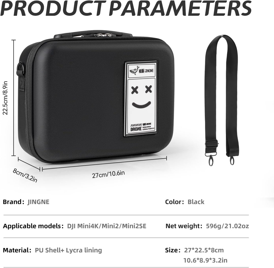 Mini 4K Tasche, PU Case für DJI Mini 2/2 SE Fly More Combo Zubehör