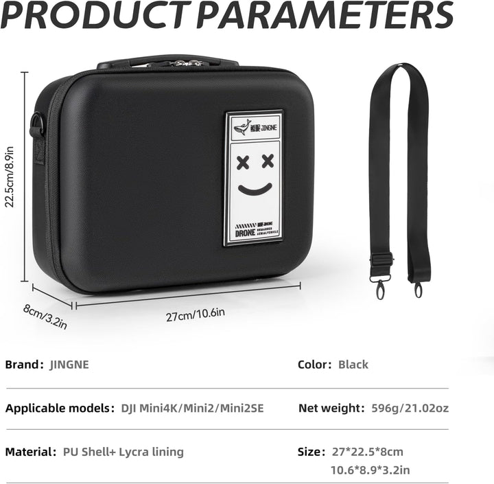 Mini 4K Tasche, PU Case für DJI Mini 2/2 SE Fly More Combo Zubehör