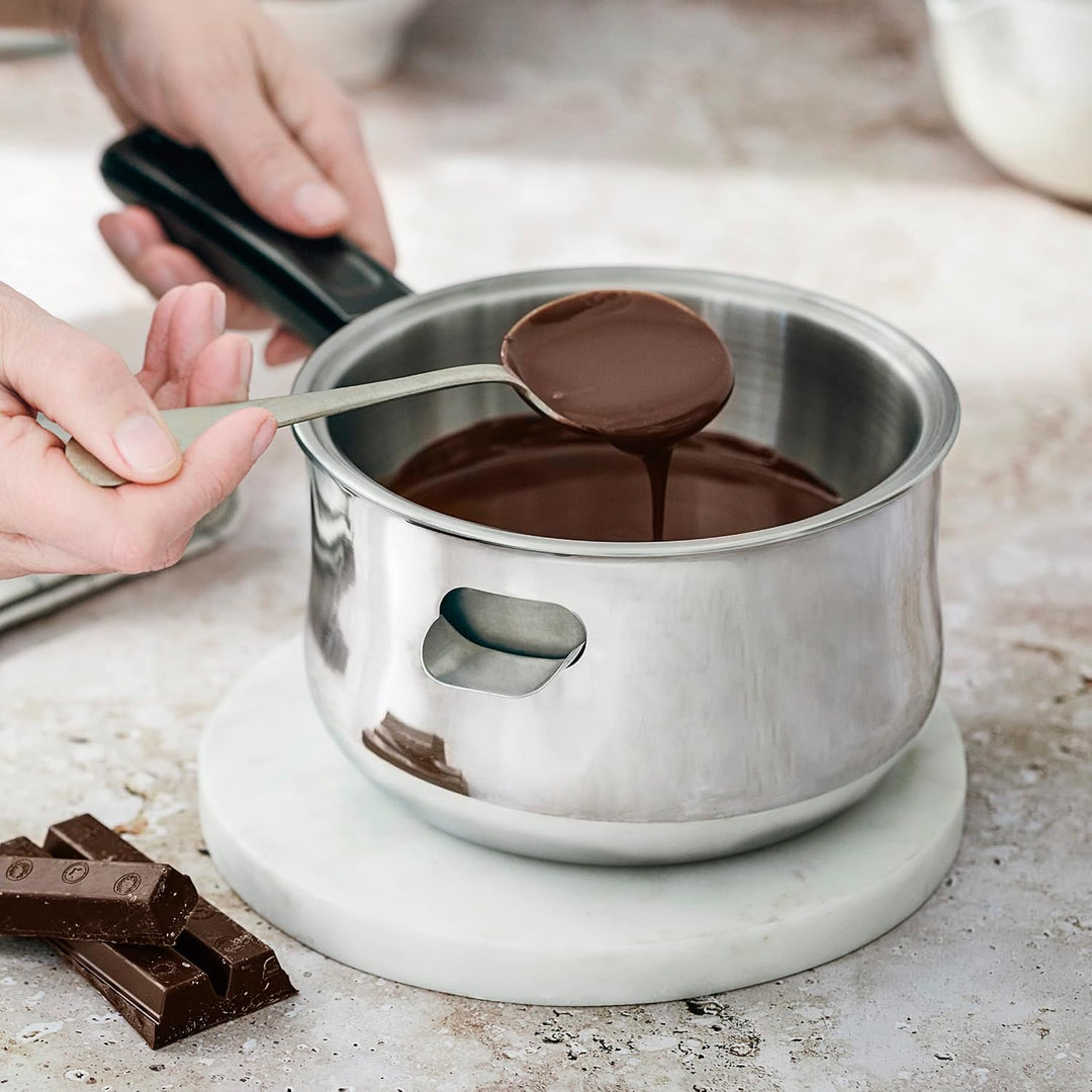 LACOR - 62600 - Wasserbadetopf, 18/10 Edelstahleimer, hitzebeständiger Griff, seitliche Öffnung für