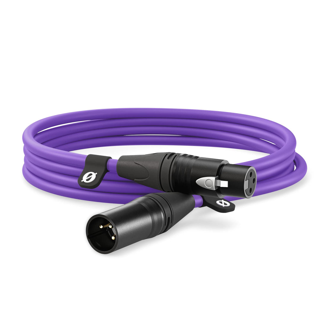 RØDE XLR-3 Hochwertiges XLR-Kabel (3 m, lila) XLR-3 lila, XLR-3 lila
