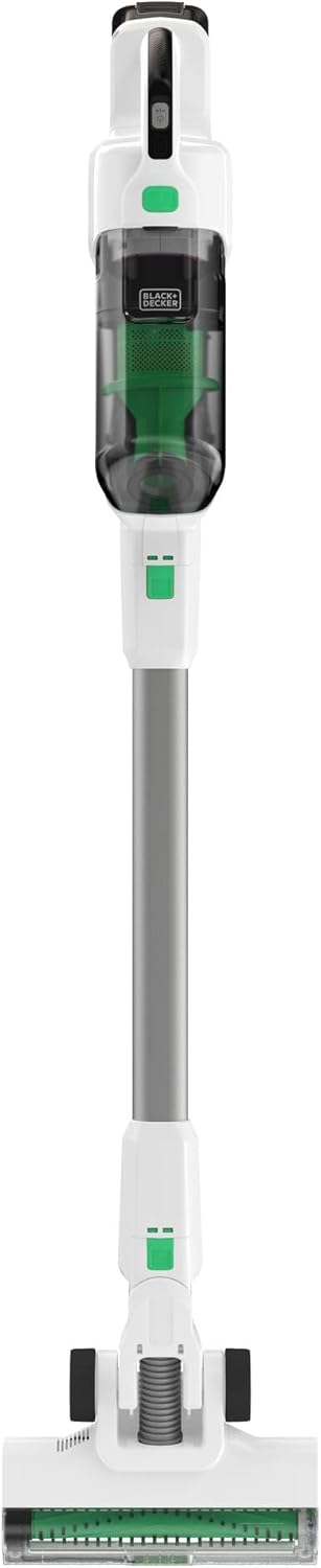 BLACK+DECKER 4in1 reviva Akku-Stielstaubsauger (18V, 2.0 Ah, nachhaltiges Gehäuse aus 50Prozent recy