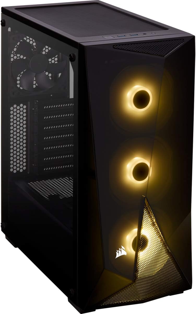 Corsair Spec-Delta Carbide Series RGB Mid-Tower ATX Gaming Gehäusee (mit gehärtetem Glas) schwarz, S