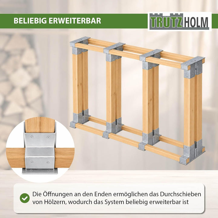 Holzstapelhilfe Feuerverzinkt stabile Holz Stapelhilfe Stapelhilfe Holzstapelhalter Brennholz Kaminh