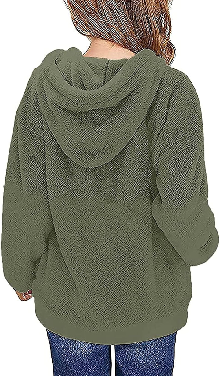 Hoodie Mädchen Fleece Pullover Mode Leopardenmuster Kapuzenpullover Winter Warm Sweatershirt Teddy F