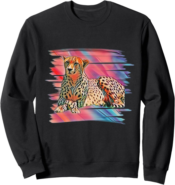 Geparden Motiv Raubkatze Katzen Gepard Sweatshirt
