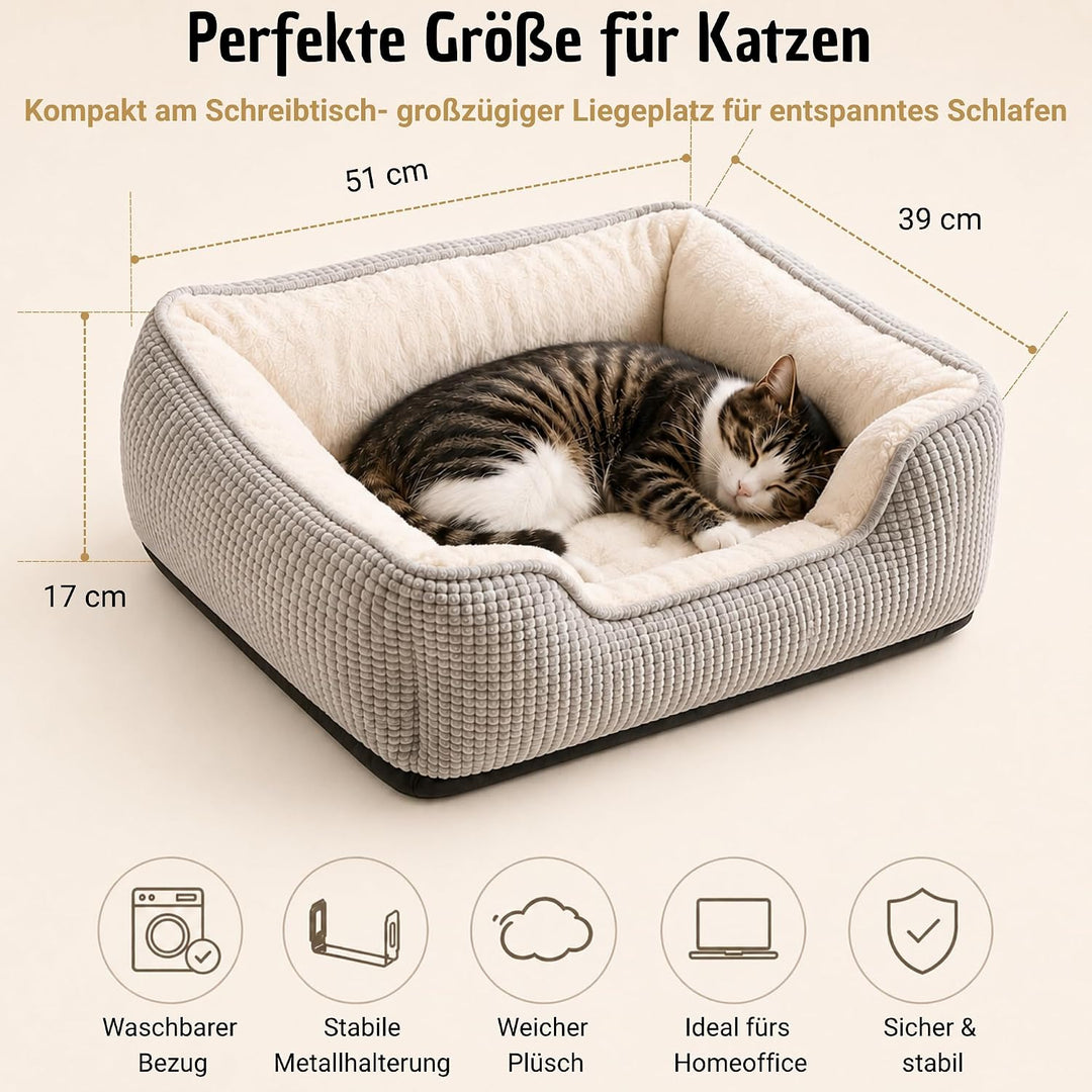 Generisch Katzenbett Schreibtisch – Cat Desk Bed, Katzenbett für Schreibtisch - mit Stabiler Metallh