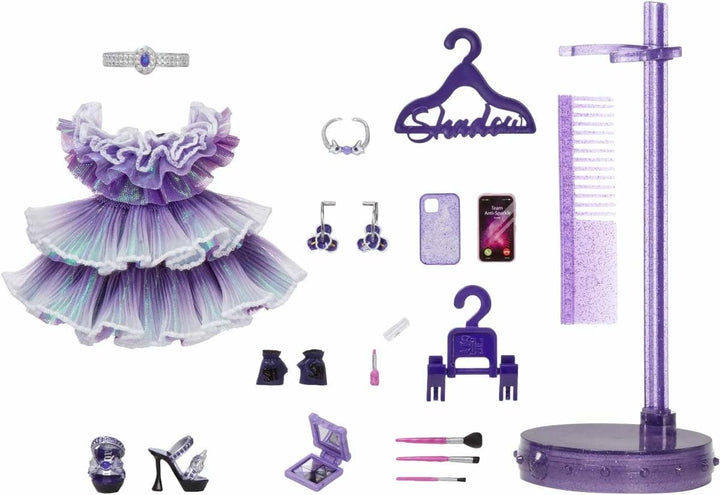 Rainbow High Shadow High - Monique VERBANA - Lila Modepuppe mit modischem Outfit und mehr als bunten