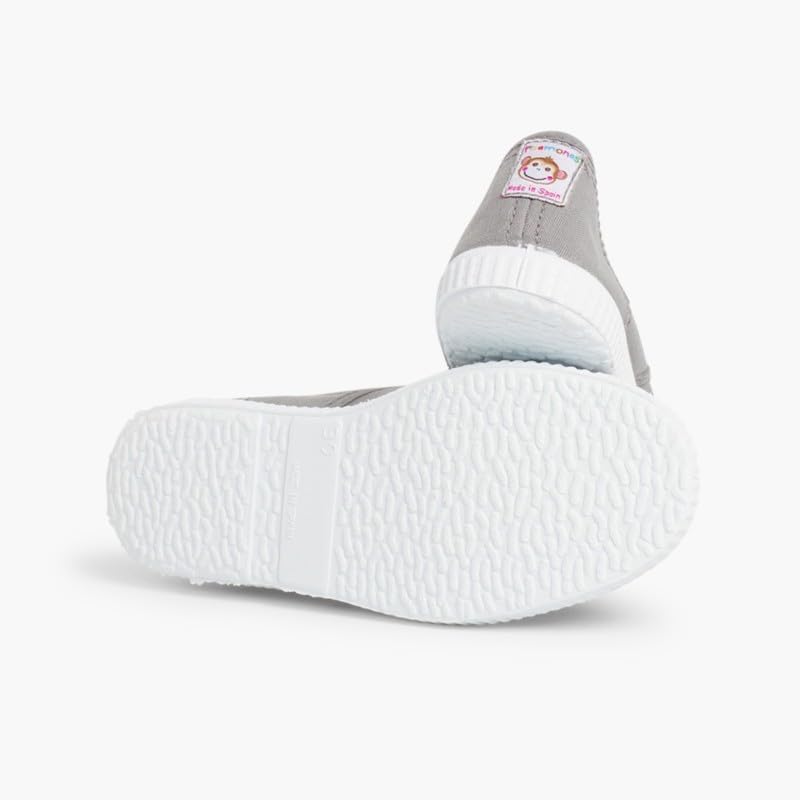 Pisamonas Leinwand-Sneakers Ohne Schnürsenkel Mit Gummispitze 21 EU Grau, 21 EU Grau