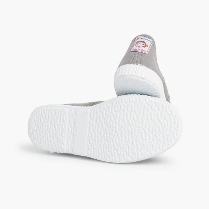 Pisamonas Leinwand-Sneakers Ohne Schnürsenkel Mit Gummispitze 21 EU Grau, 21 EU Grau