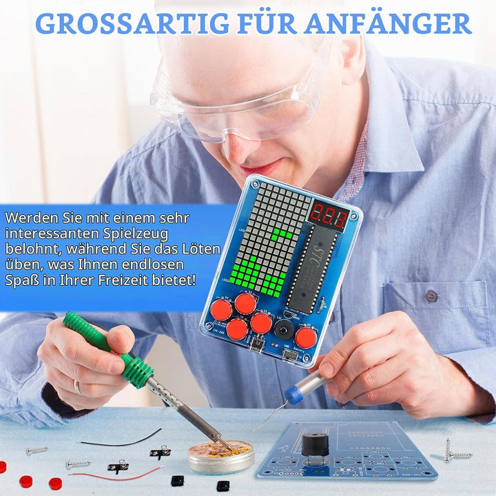 DIY Spielekonsole Löt Bausatz Elektronik Baukasten DIY Games Console Handheld Kit Lötübungsset für S