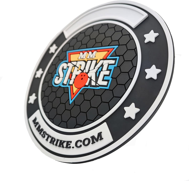 MMSTRIKE 2x Bowling Shammy Leather Replaceable Pads + Black&amp;White GripFlex Rubber Base Disc-Hook &amp; L