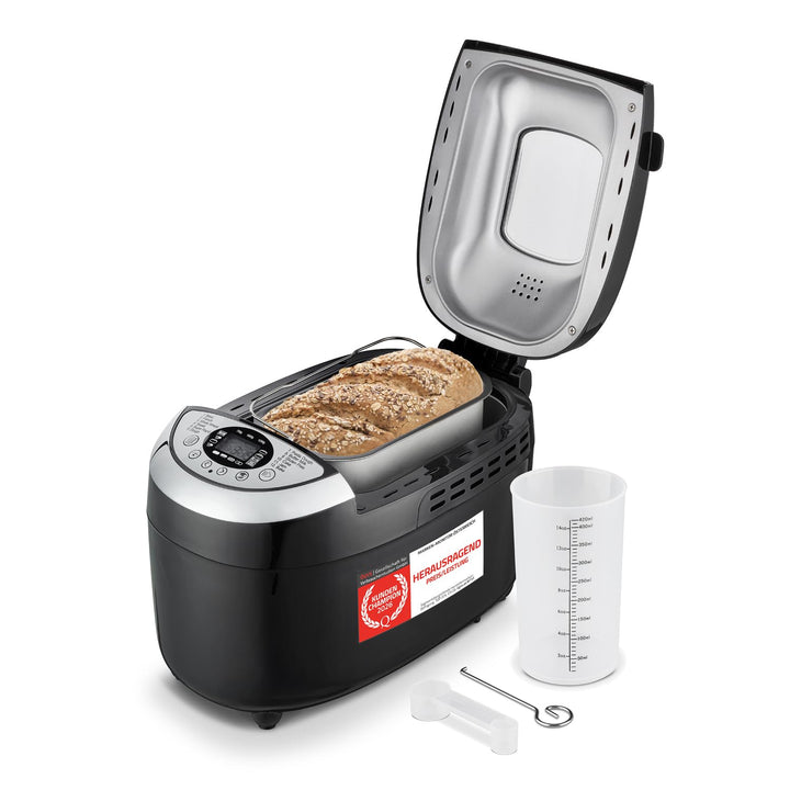 TZS First Austria Brotbackautomat mit 12 Automatikprogrammen, 700g-1000g-1250g Füllmenge, Timer, ein