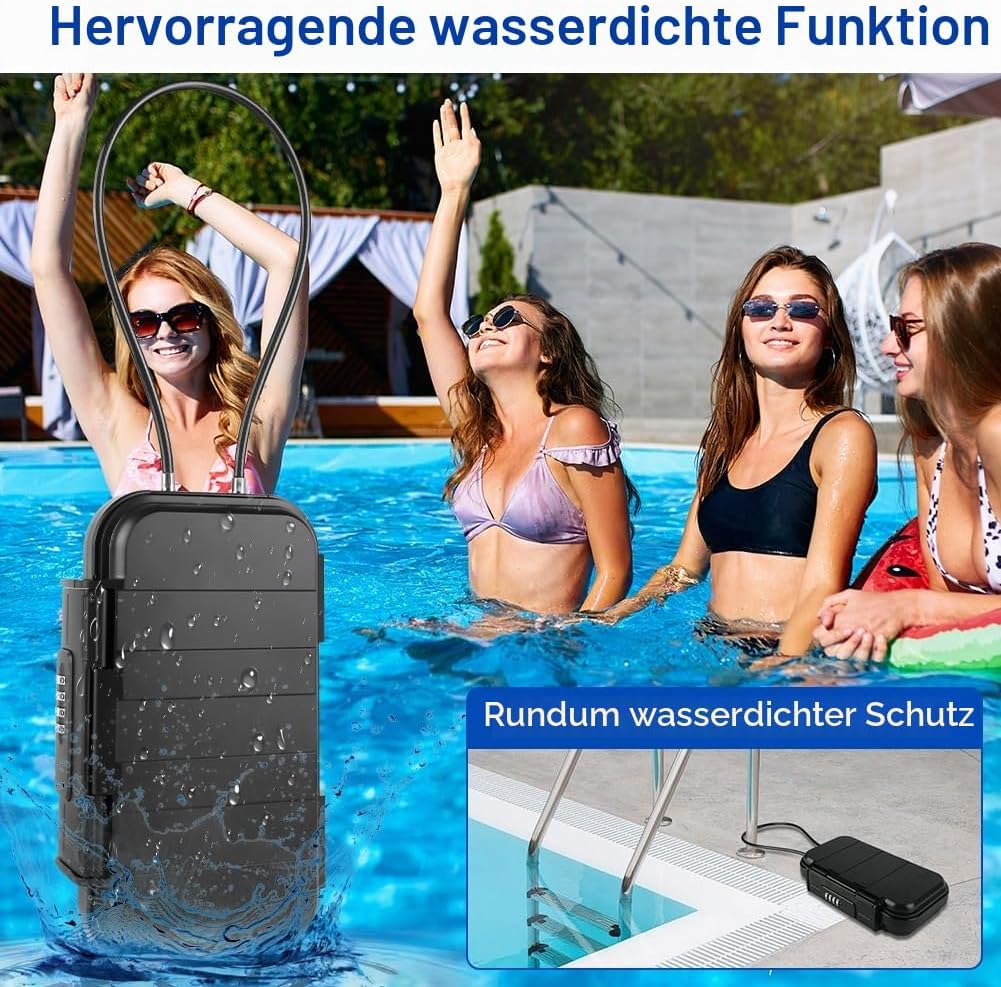 Flintronic Tresor mit Zahlenschloss, 4 Stellig Tragbarer Geldschränke mit Zahlencode, Tragbarer Tres