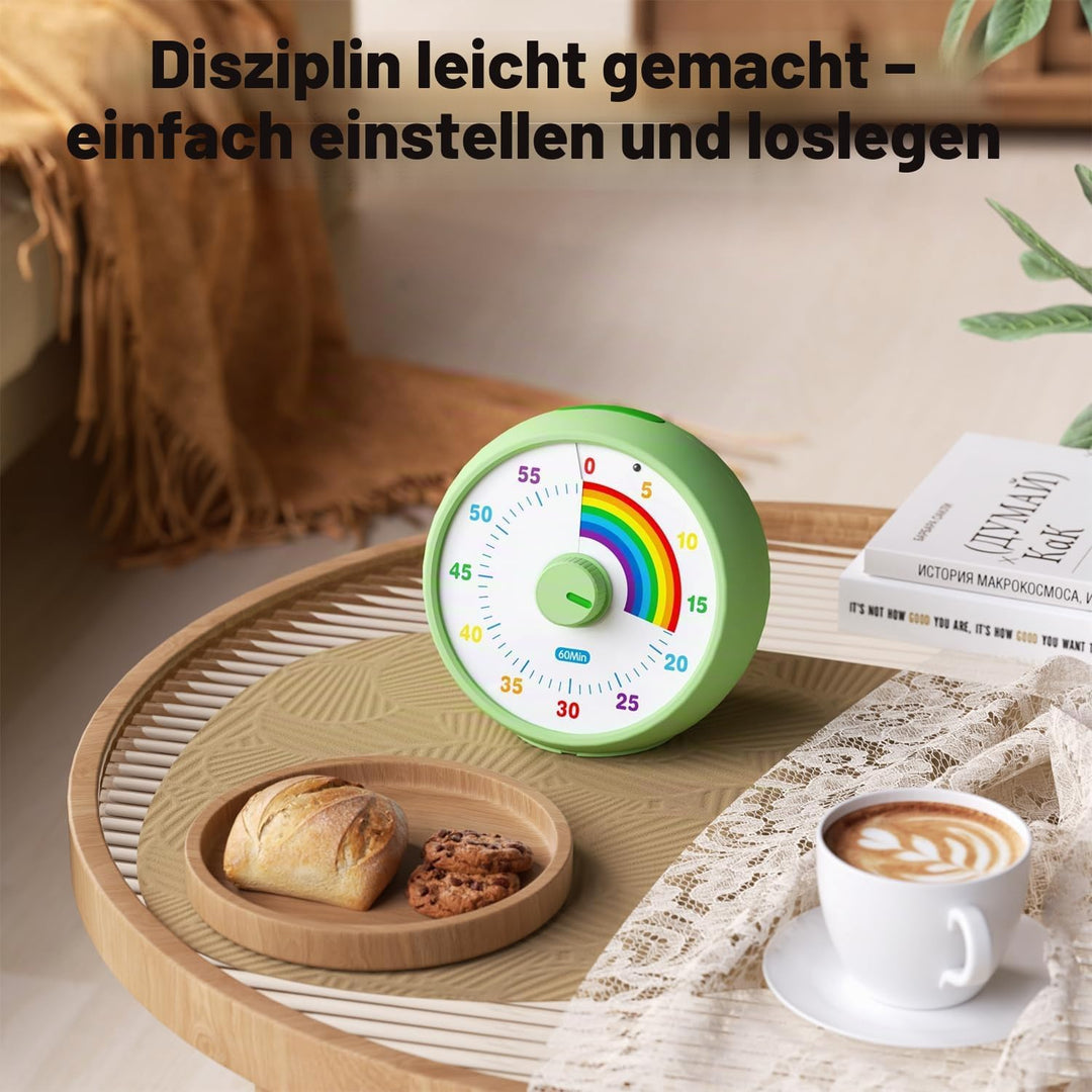 Visueller Timer für Kinder, 60-Minuten Countdown für Klassenzimmer Büro Küche, Schreibtisch Timer Ki