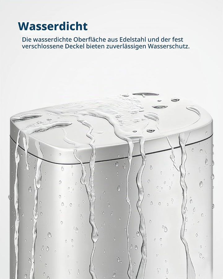 GarveeHome 50 L Metall mülleimer mit Deckel, grosser Mülleimer für die Küche, rostfreier Tretmülleim