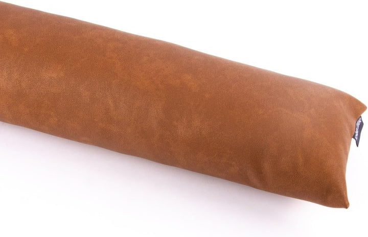 SCHÖNER LEBEN. Zugluftstopper Fenster Kunstleder in toller Uni-Camel-Optik, Auswahl:110cm Länge