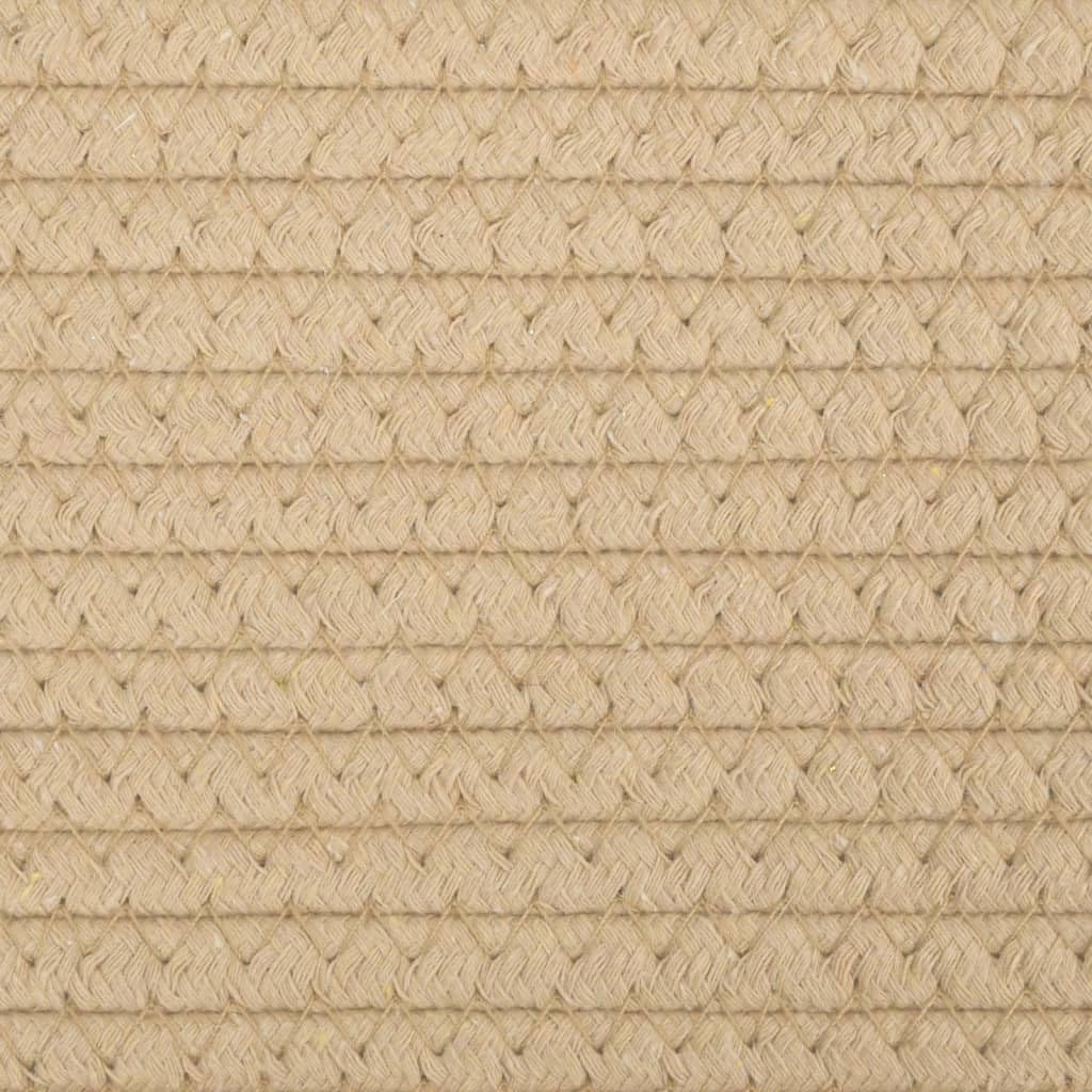 vidaXL Aufbewahrungskörbe 2 Stk. Beige und Weiss Ø28x28 cm Baumwolle Beige 28 x 28 cm, Beige 28 x 28