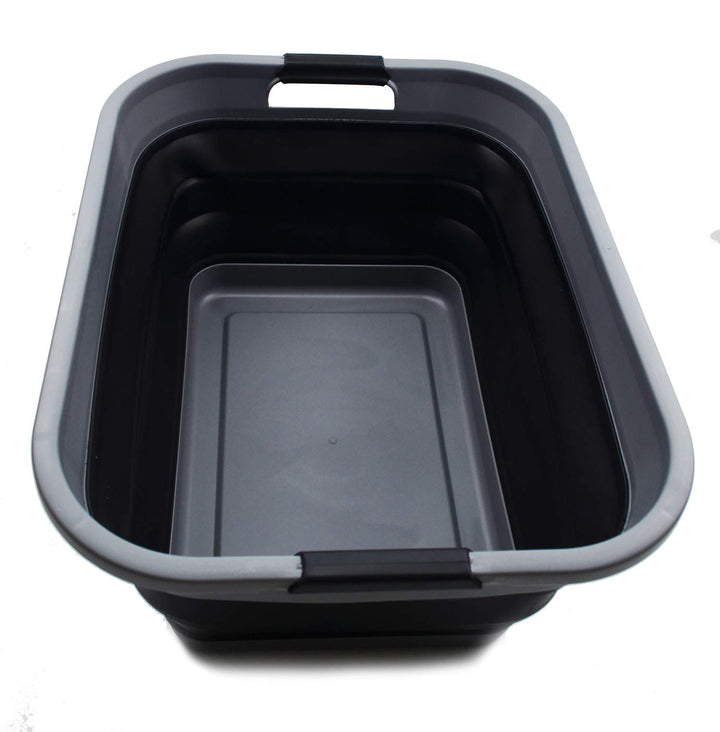 SAMMART 41L (2.5 Gallons) Collapsible Plastic Laundry Basket - Foldable Pop Up Storage Container/Org