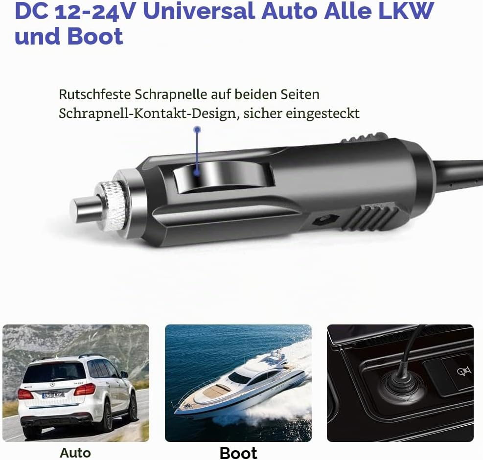 KFD 65W DC 12V-24V USB-C KFZ Netzteil Autoladekabel Laptop Ladegerät PC Car Charger für Lenovo HP Ma