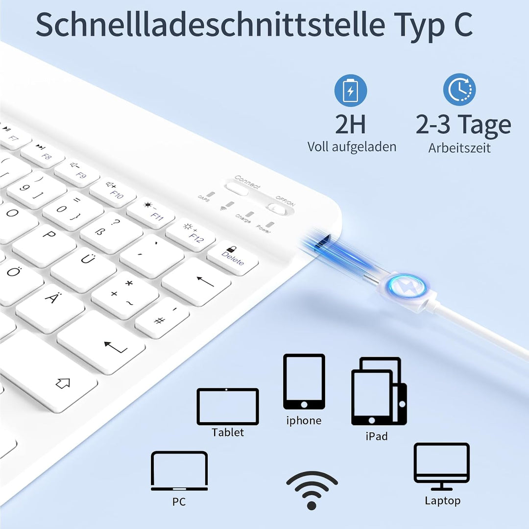 KVTVOU Tastatur Hülle für iPad Air 11 Zoll (2026 2025 2024), iPad Air 5. / 4. Generation (10,9 Zoll