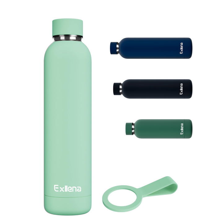 Exllena Trinkflasche Edelstahl 750ml - Hochwertige Thermosflasche Mit Silikongriff für Sport, Büro u