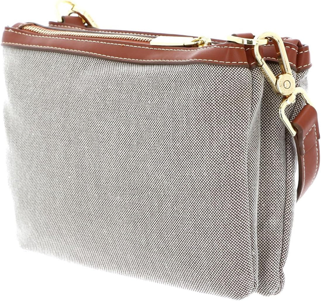 U.S. POLO ASSN. Victoria Double Zip Crossbody Bag Brown