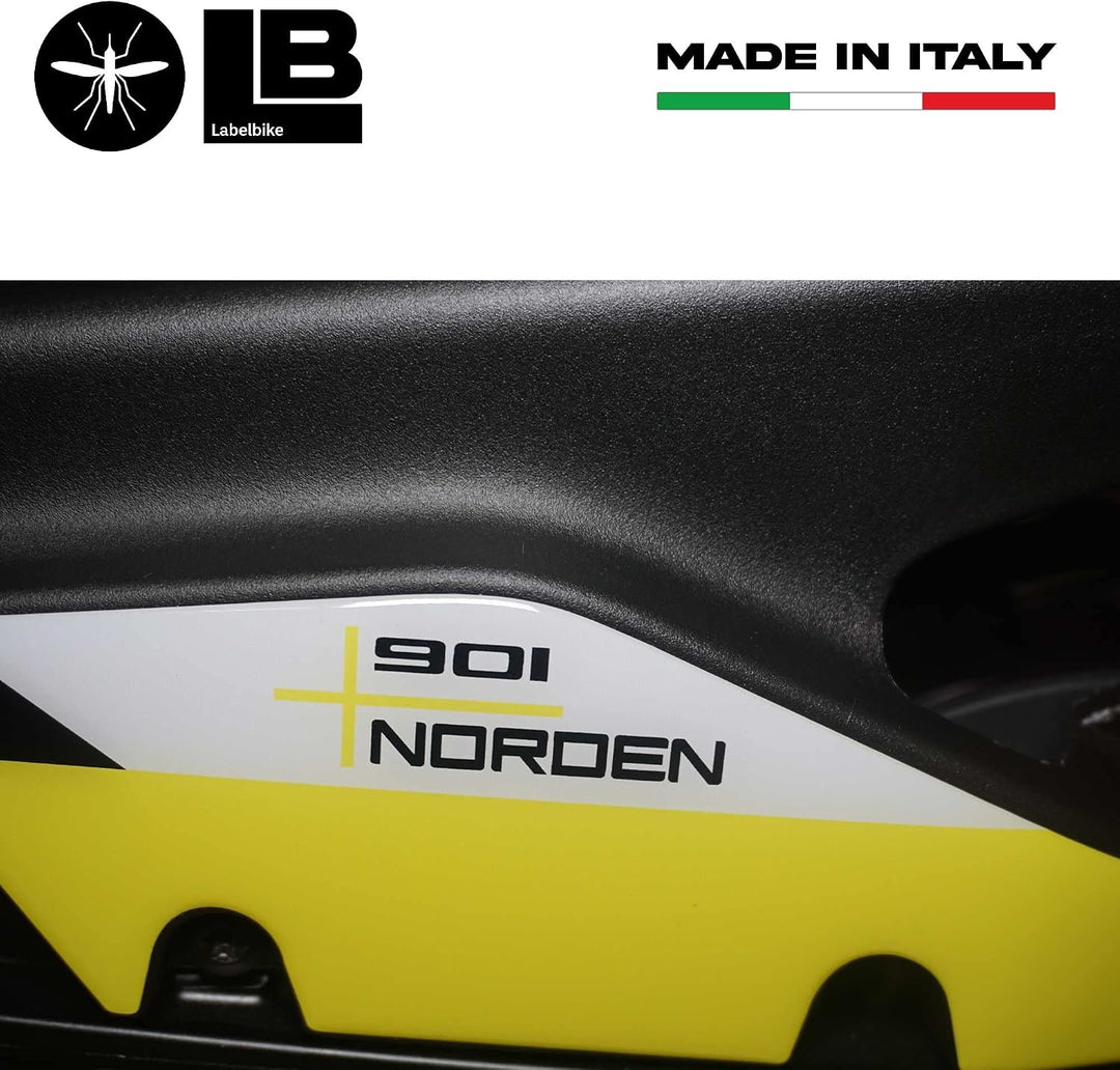 labelbike - 3D Aufkleber Riemenschutz - Motorrad-Hinterradschwinge kompatibel mit Husqvarna Norden 9