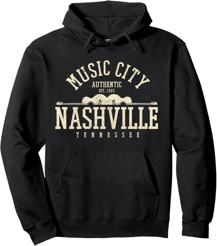 Nashville Tennessee Country Music City Gitarre Vintage Pullover Hoodie