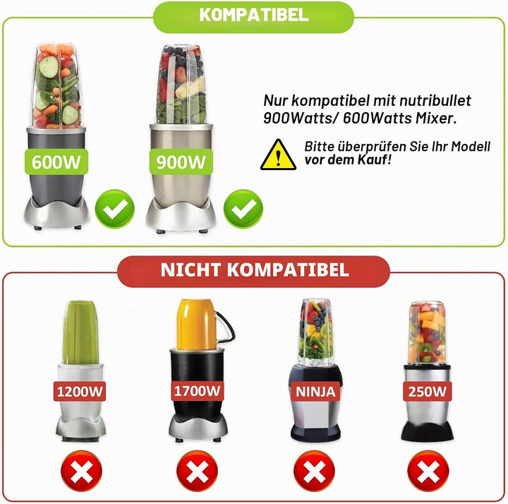 Ersatz Entsafter Klingen, grau, passend für Original NutriBullet 600 W/900 W Pro Extctor Blade Serie