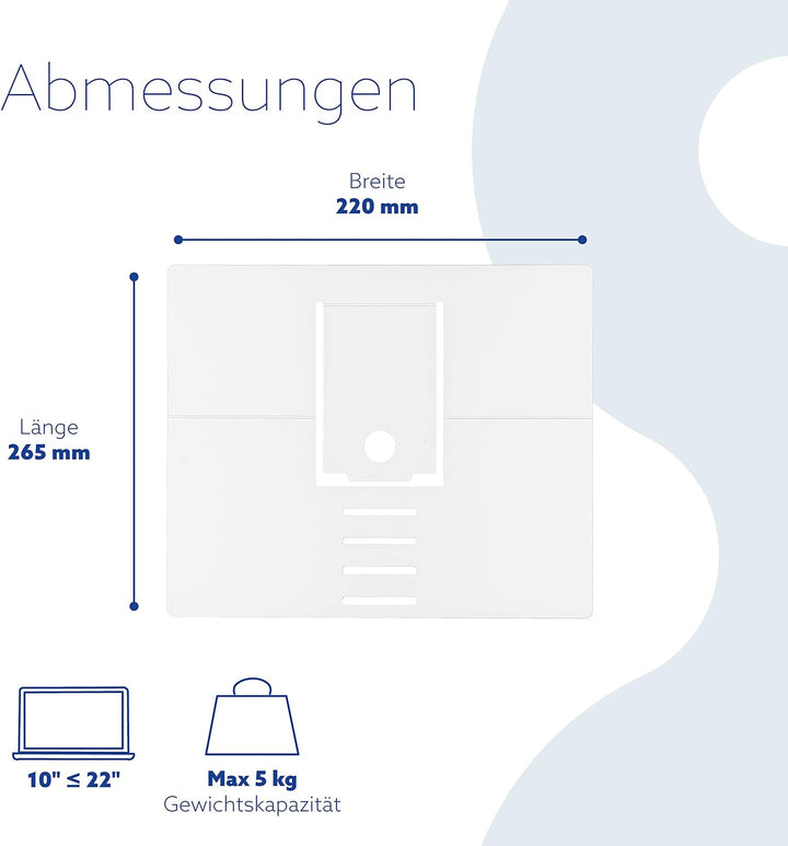 R-GO Tools RGORIATWH R-Go Riser Attachable Laptopständer weiss, Weiss