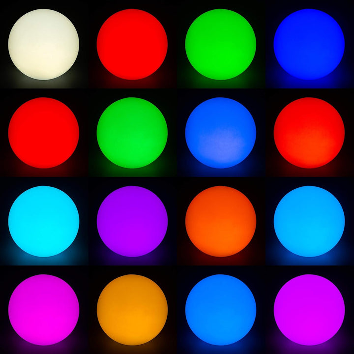 Led Kugel Garten Kugellampe Kugelleuchte Aussen 40 cm 16 Farben Aufladbar mit Akku und Fernbedienung