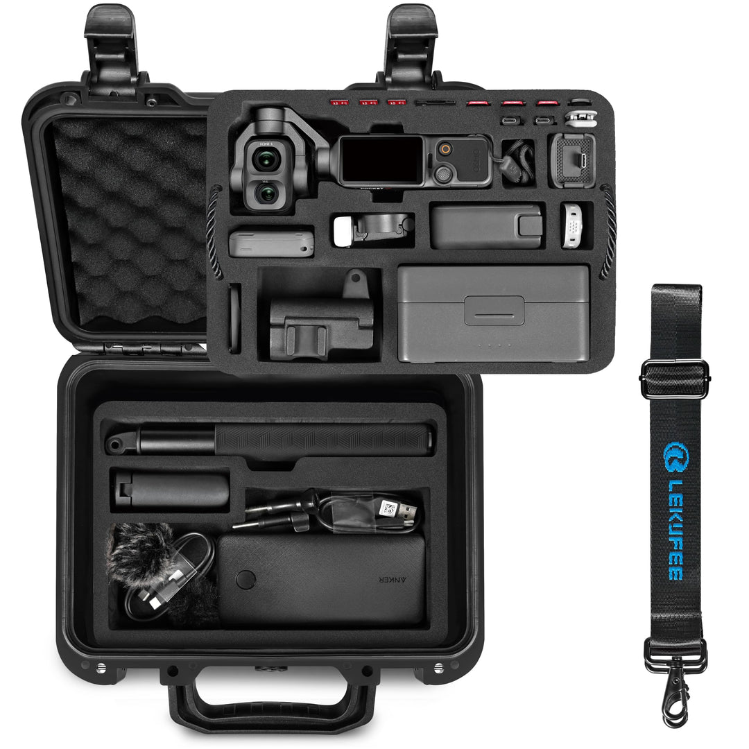 LEKUFEE Wasserdichter Hartschalenkoffer für DJI Osmo Pocket 4P / Pocket 4