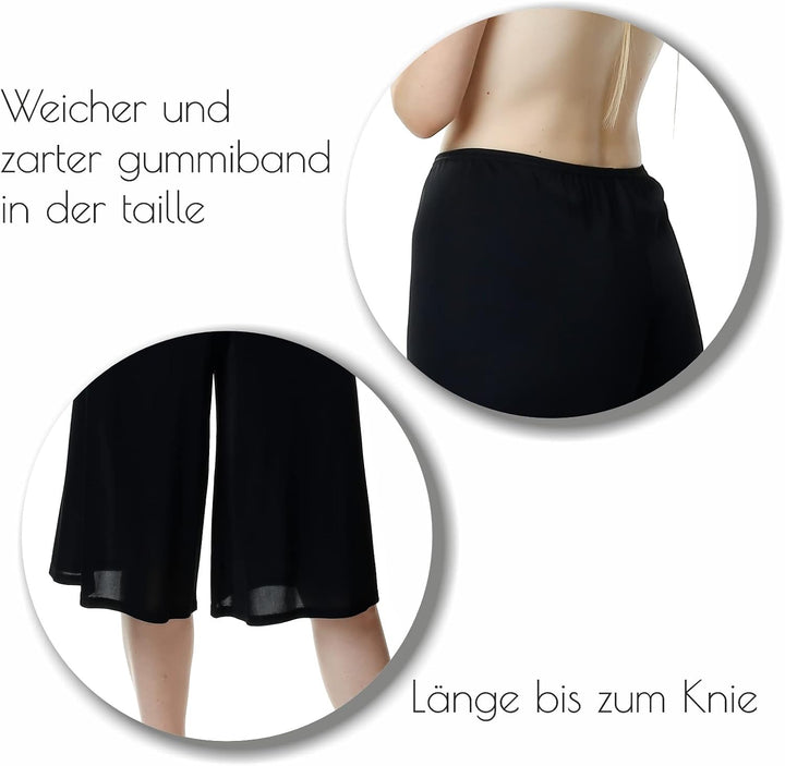 Mewa Glatter Kurze Hose ANASTAZJA, Kurze Hose mit einem Breiten Hosenbeine, Halbküchen für Damen, Un