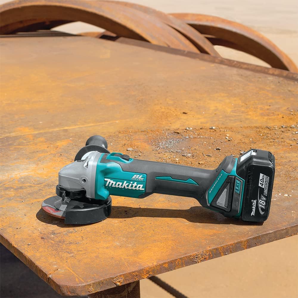 Makita DGA454Z Mini-Schleifmaschine, A, Betrieb mit Lithium-Ionen-Akku, 18 V, 115 mm, BL, nur Maschi