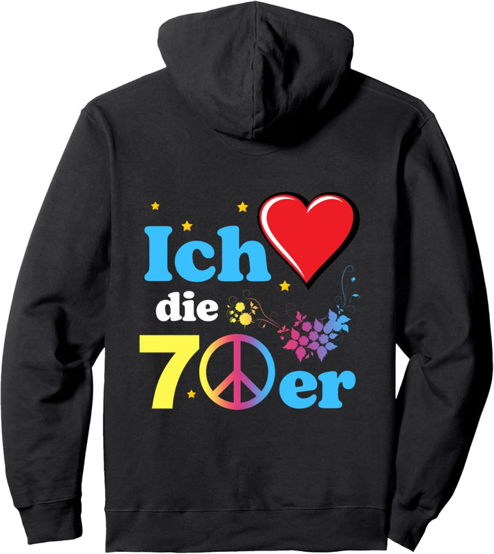 Flower Power Zeichen Retro 60er 70er Jahre Camper Hippie Bus Pullover Hoodie